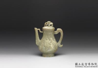 图片[2]-Jade ewer with carved plum-blossom pattern, Ming to Qing dynasty (1368-1911)-China Archive